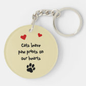 Aangepaste naam pet foto pootafdrukken sleutelhanger (Achterkant)