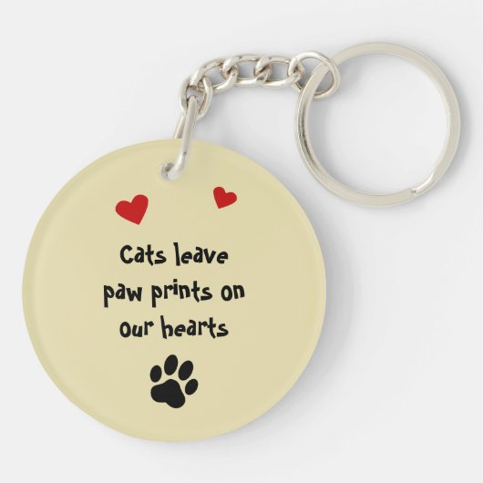 Aangepaste naam pet foto pootafdrukken sleutelhanger (Achterkant)