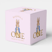 Aangepaste Naam Peter 1e Verjaardag Dank u Bedankdoosjes (Achterkant)