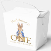 Aangepaste Naam Peter 1e Verjaardag Dank u Bedankdoosjes (Achterkant)