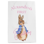 Aangepaste naam Peter eerste verjaardag Medium Cadeauzakje (Voorkant)