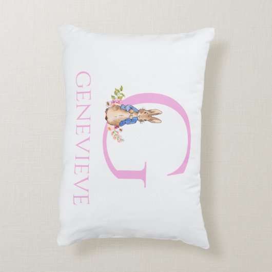 Aangepaste naam Peter het Konijn Accent Kussen (Achterkant (Verticaal))