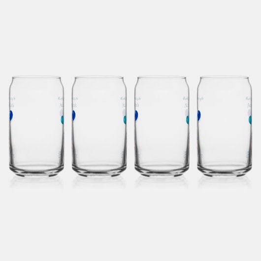 Aangepaste Naam Peter het konijn Baby shower Blikvorm Glas (Rechts)