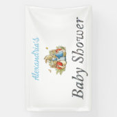 Aangepaste Naam Peter het konijn Baby shower Spandoek (Verticaal)
