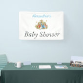 Aangepaste Naam Peter het konijn Baby shower Spandoek (Beurs)