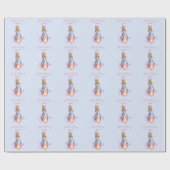 Aangepaste Naam Peter het konijn Eerste Verjaardag Cadeaupapier (Vlak)