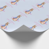 Aangepaste Naam Peter het konijn Eerste Verjaardag Cadeaupapier (Hoek)