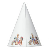 Aangepaste Naam Peter het Konijn Eerste Verjaardag Feesthoedjes (Achterkant)