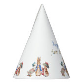 Aangepaste Naam Peter het Konijn Eerste Verjaardag Feesthoedjes (Links)