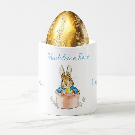 Aangepaste Naam Peter het Konijn Happy Easter Coff Koffiemok