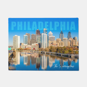 Aangepaste naam Philadelphia Pennsylvania Deurmat