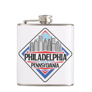 Aangepaste naam Philadelphia Pennsylvania Heupfles