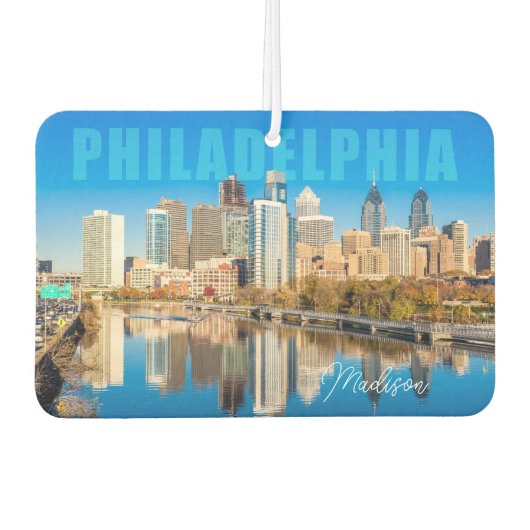 Aangepaste naam Philadelphia Pennsylvania Luchtverfrisser (Voorkant)