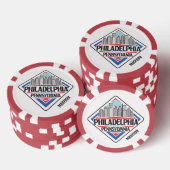 Aangepaste naam Philadelphia Pennsylvania Poker Chips (Opstapeling)
