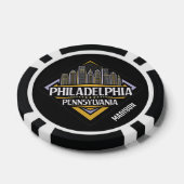 Aangepaste naam Philadelphia Pennsylvania Poker Chips (Enkel)