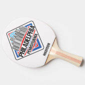 Aangepaste naam Philadelphia Pennsylvania Tafeltennisbatje (Zijkant)
