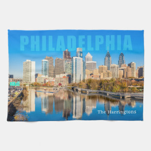 Aangepaste naam Philadelphia Pennsylvania Theedoek