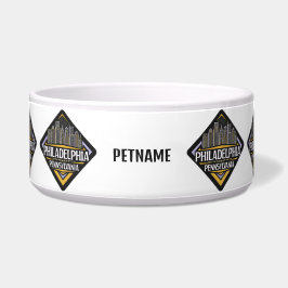 Aangepaste naam Philadelphia Pennsylvania Voerbakje