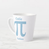 Aangepaste naam Pi/Cutie Pi Latte Mok (Linkerhoek)