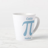 Aangepaste naam Pi/Cutie Pi Latte Mok (Rechterhoek)