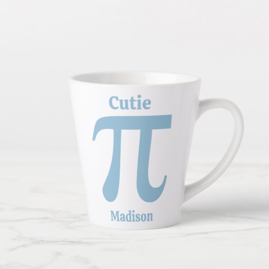 Aangepaste naam Pi/Cutie Pi Latte Mok (Rechts)