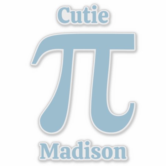 Aangepaste naam Pi/Cutie Pi Sticker (Voorkant)