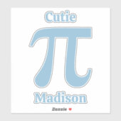 Aangepaste naam Pi/Cutie Pi Sticker (Vel)
