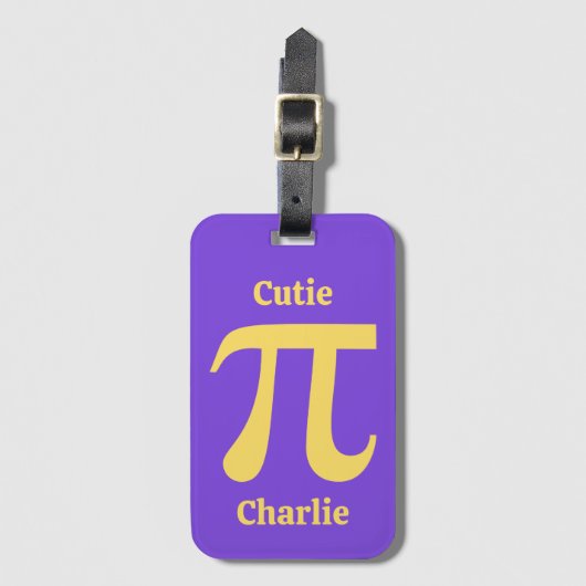 Aangepaste naam pi/Cutie Pie Bagagelabel (Voorkant (verticaal))