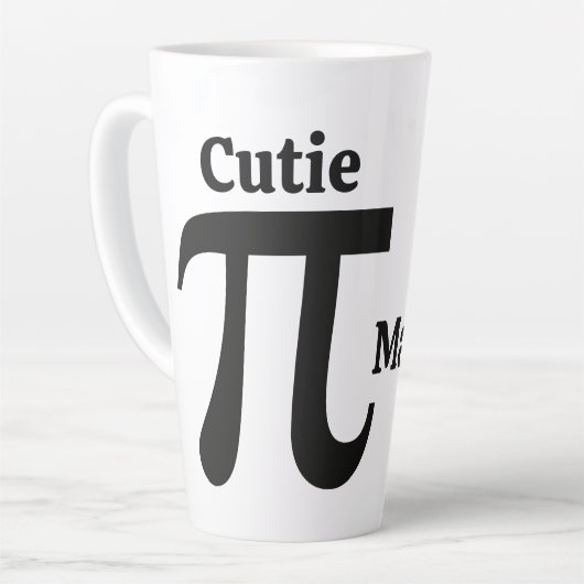 Aangepaste naam pi/Cutie Pie Latte Mok (Linkerhoek)