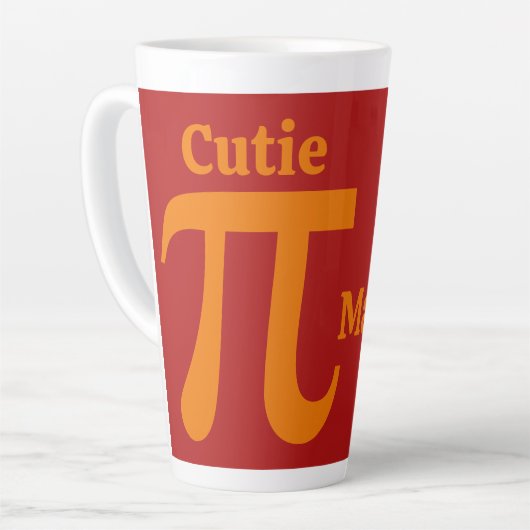 Aangepaste naam pi/Cutie Pie Latte Mok (Linkerhoek)