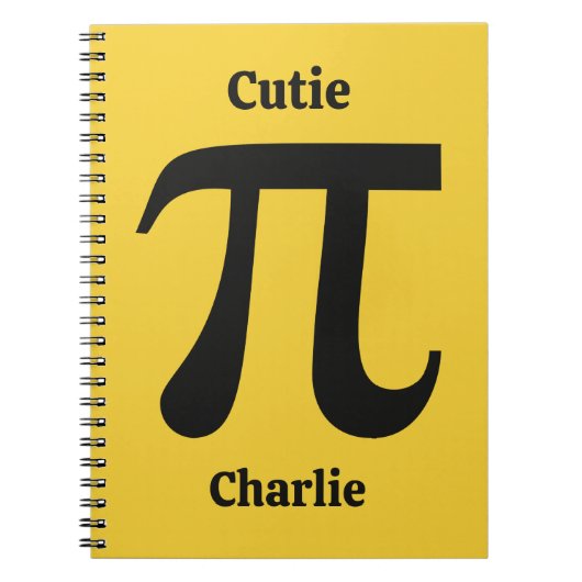 Aangepaste naam pi/Cutie Pie Notitieboek (Voorkant)