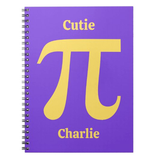 Aangepaste naam pi/Cutie Pie Notitieboek (Voorkant)