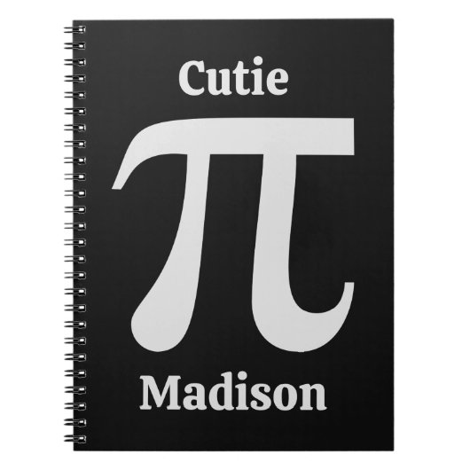 Aangepaste naam pi/Cutie Pie Notitieboek (Voorkant)