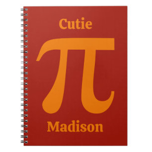 Aangepaste naam pi/Cutie Pie Notitieboek