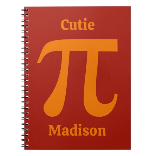 Aangepaste naam pi/Cutie Pie Notitieboek (Voorkant)