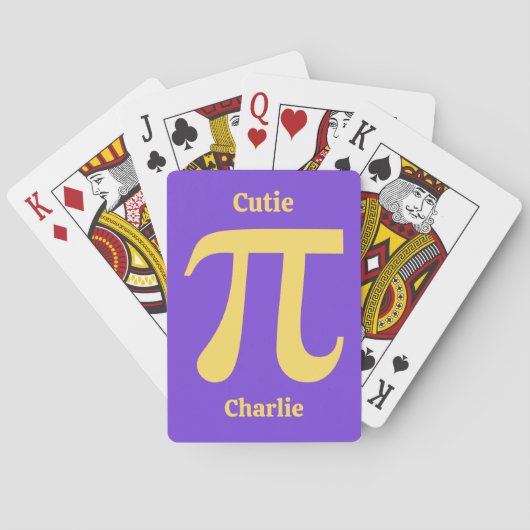 Aangepaste naam pi/Cutie Pie Pokerkaarten (Achterkant)