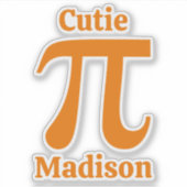 Aangepaste naam pi/Cutie Pie Sticker (Voorkant)