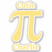 Aangepaste naam pi/Cutie Pie Sticker (Voorkant)