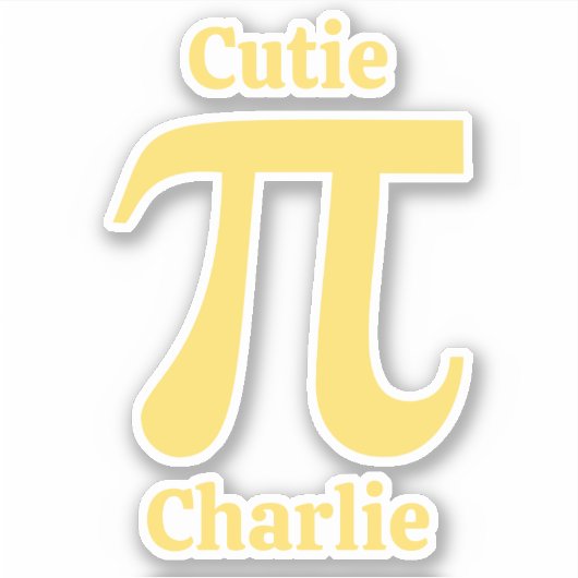 Aangepaste naam pi/Cutie Pie Sticker (Voorkant)