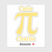 Aangepaste naam pi/Cutie Pie Sticker (Vel)