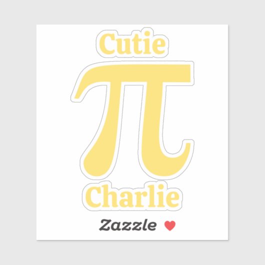 Aangepaste naam pi/Cutie Pie Sticker (Vel)