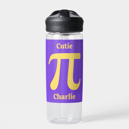 Aangepaste naam pi/Cutie Pie Waterfles (Voorkant)