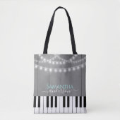 Aangepaste naam Piano Class Tote Bag (Voorkant)