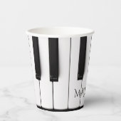 Aangepaste naam piano Keys Papieren Bekers (Voorkant)