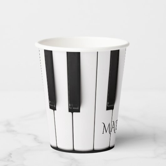 Aangepaste naam piano Keys Papieren Bekers (Voorkant)