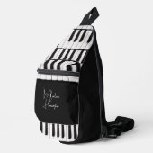 Aangepaste naam Piano Keys Sling Bag (Rechterhoek)