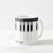 Aangepaste naam piano Keys-toetsenbord Koffiemok (Voorkant rechts)