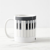 Aangepaste naam piano Keys-toetsenbord Koffiemok (Links)