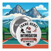 Aangepaste Naam Pickleball Knop Intimidator Ronde Button 5,7 Cm