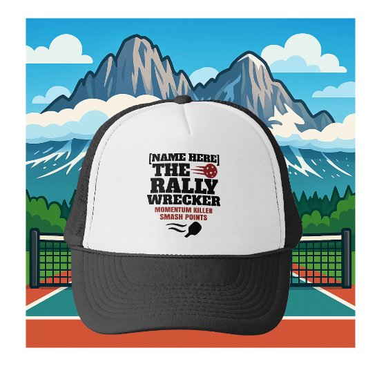 Aangepaste naam Pickleball Rally Wrecker Trucker Pet